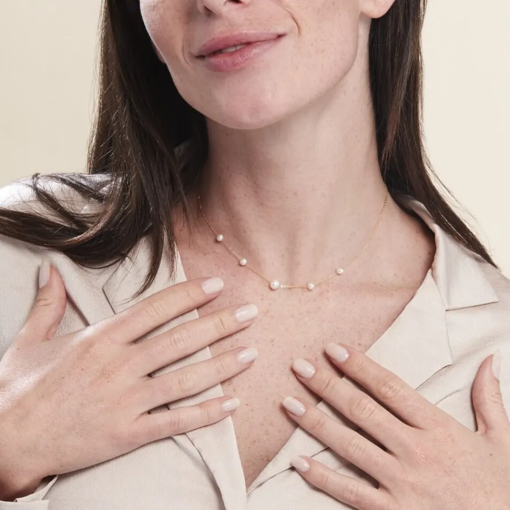 Marc Orian Colliers|Colliers Avec Pierres > Collier Or Jaune Yolanda Perles De Culture