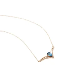 Marc Orian Colliers|Anniversaire De Mariage > Collier Or Rose Gaelle Topaze Oxydes De Zirconium