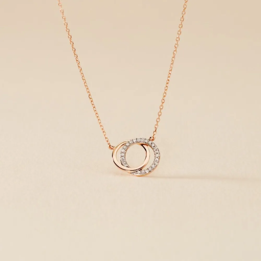 Marc Orian Colliers Diamant|Colliers > Collier Or Rose Tresha Diamants
