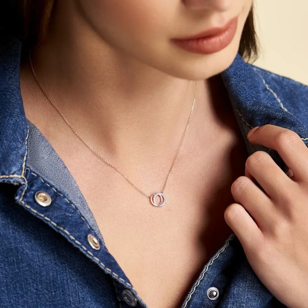 Marc Orian Colliers Diamant|Colliers > Collier Or Rose Tresha Diamants