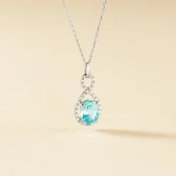 Marc Orian Colliers|Colliers Avec Pierres > Collier Passion Or Blanc Topaze Et Oxyde De Zirconium