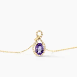 Marc Orian Colliers|Colliers Avec Pierres > Collier Passion Or Jaune Amethyste Et Oxyde De Zirconium