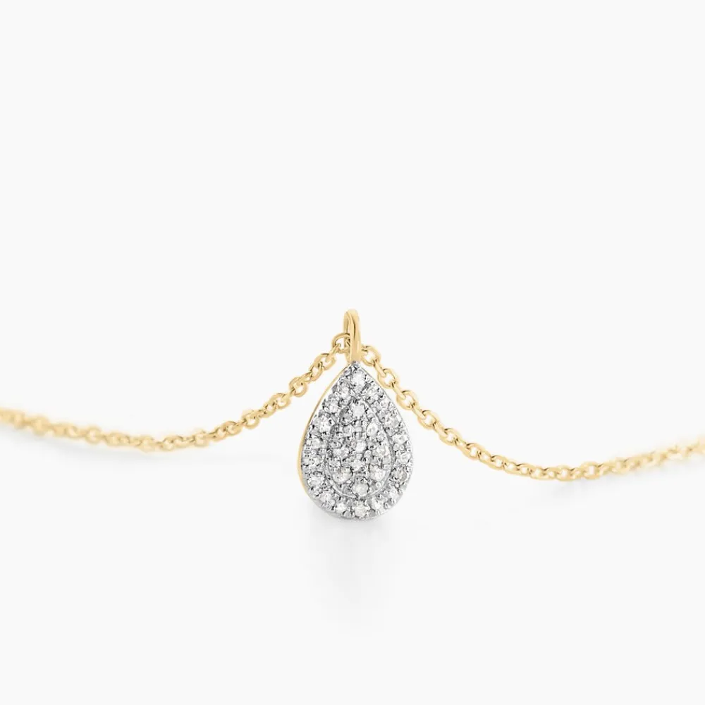 Marc Orian Colliers Diamant|Colliers > Collier Pear C Or Jaune Diamant