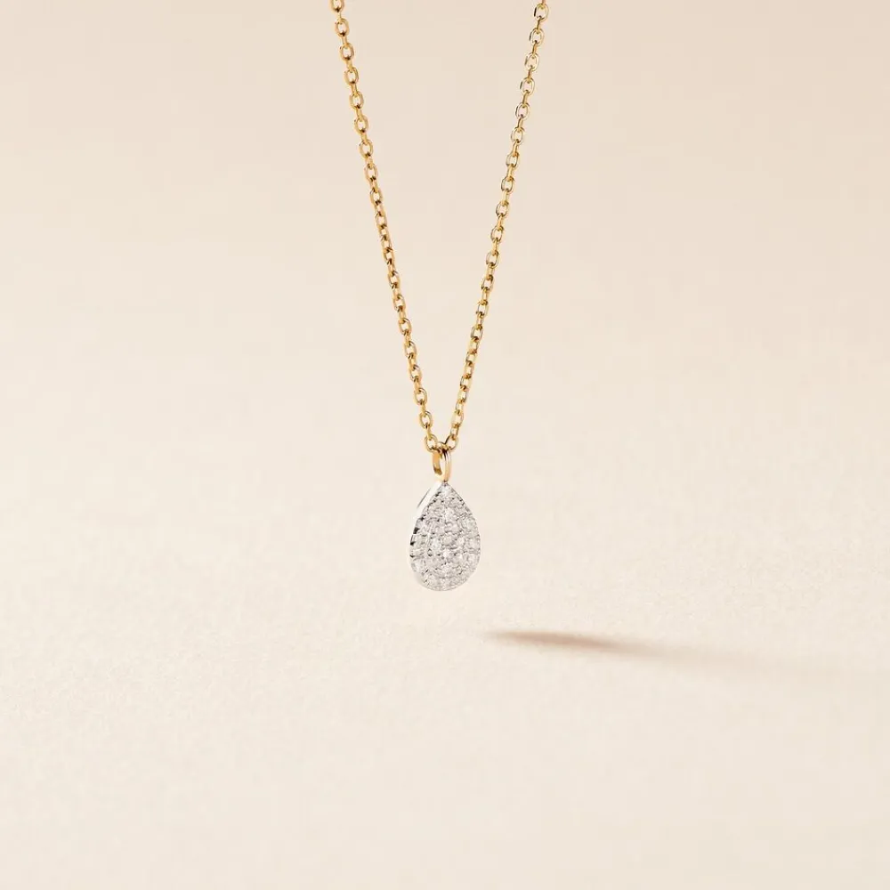 Marc Orian Colliers Diamant|Colliers > Collier Pear C Or Jaune Diamant