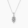 Marc Orian Colliers|Colliers Avec Pierres > Collier Petales Argent Blanc Oxyde De Zirconium