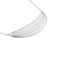 Collier Plastron Tamara Acier Blanc