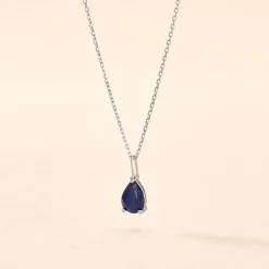 Marc Orian Cadeaux Mariage|Colliers > Collier Pluie D'Eclat Or Blanc Saphir