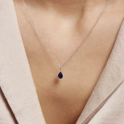 Marc Orian Cadeaux Mariage|Colliers > Collier Pluie D'Eclat Or Blanc Saphir