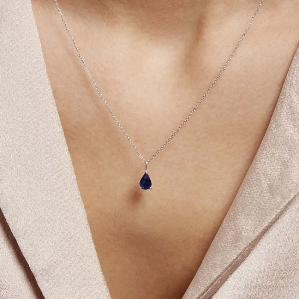 Marc Orian Cadeaux Mariage|Colliers > Collier Pluie D'Eclat Or Blanc Saphir