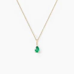 Marc Orian Colliers|Colliers Avec Pierres > Collier Pluie D'Eclat Or Jaune Emeraude