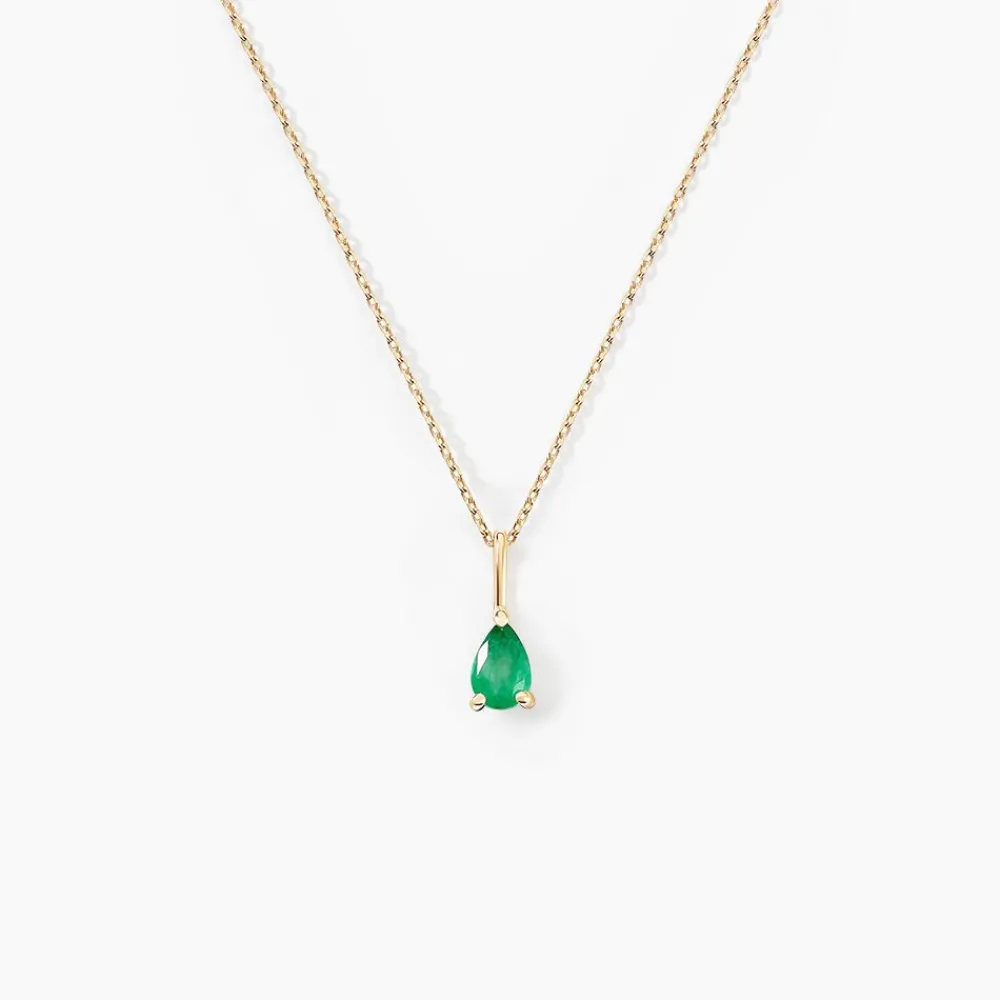 Marc Orian Colliers|Colliers Avec Pierres > Collier Pluie D'Eclat Or Jaune Emeraude