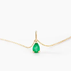 Marc Orian Colliers|Colliers Avec Pierres > Collier Pluie D'Eclat Or Jaune Emeraude