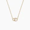 Collier Poeae Plaqué Or Jaune Oxyde De Zirconium