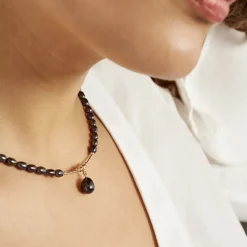Marc Orian Colliers|Colliers Avec Pierres > Collier Poire Or Jaune Perle De Culture