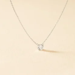 Marc Orian Colliers|Colliers Avec Pierres > Collier Ponama Or Blanc Oxyde De Zirconium