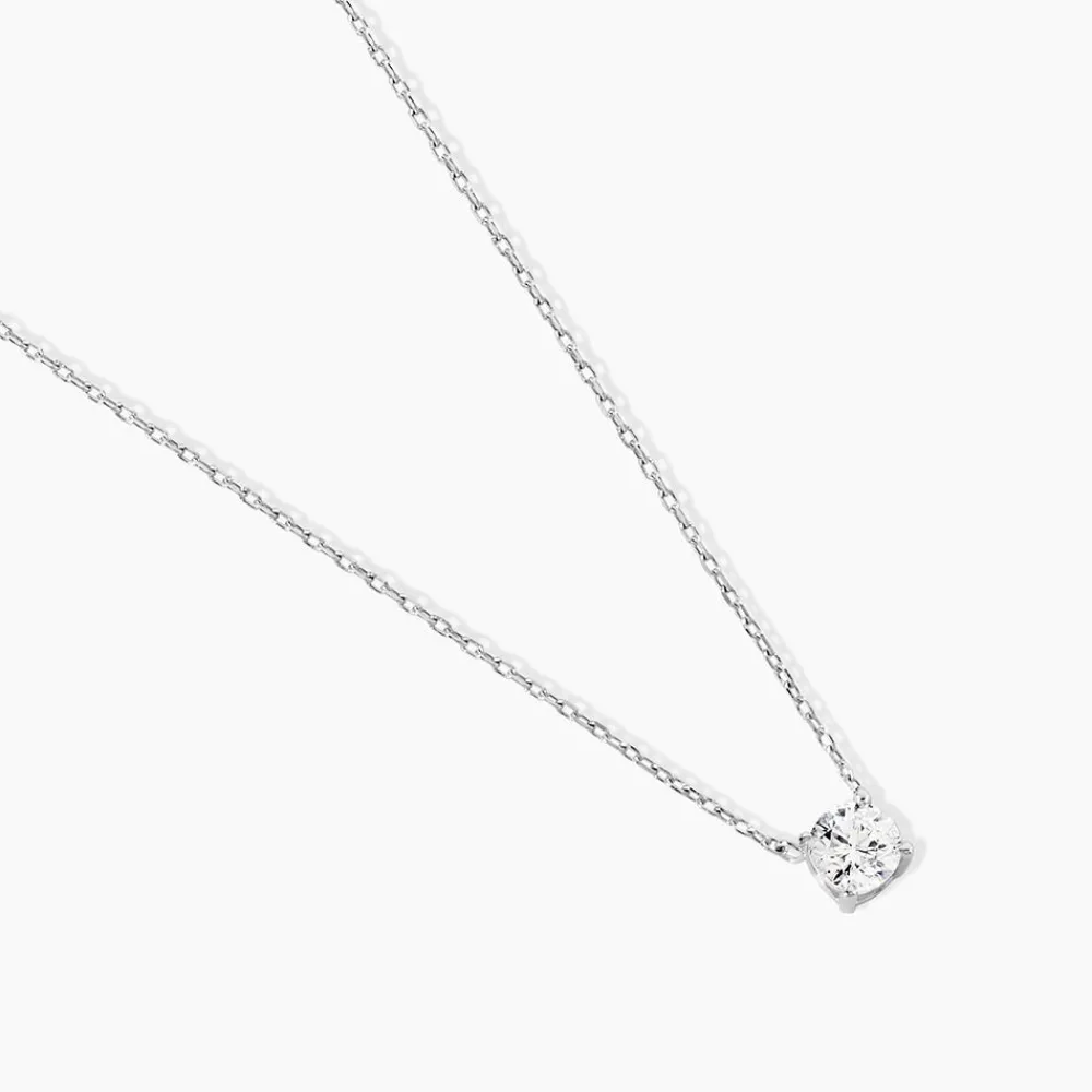 Marc Orian Colliers|Colliers Avec Pierres > Collier Ponama Or Blanc Oxyde De Zirconium