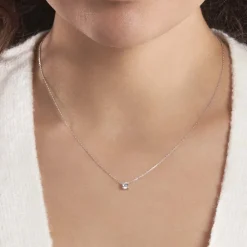 Marc Orian Colliers|Colliers Avec Pierres > Collier Ponama Or Blanc Oxyde De Zirconium