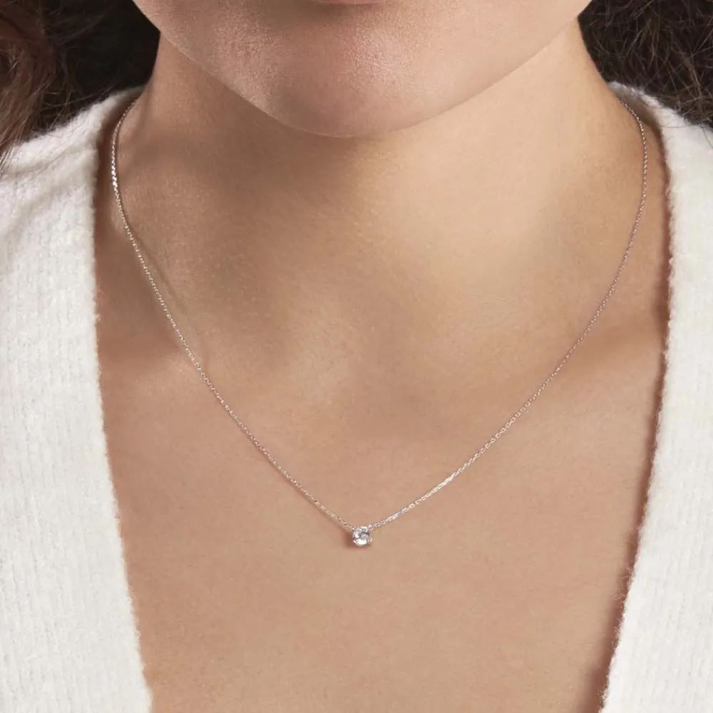 Marc Orian Colliers|Colliers Avec Pierres > Collier Ponama Or Blanc Oxyde De Zirconium