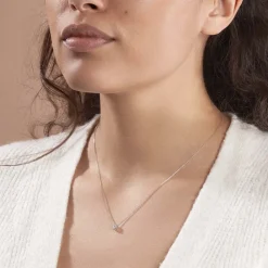 Marc Orian Colliers|Colliers Avec Pierres > Collier Ponama Or Blanc Oxyde De Zirconium
