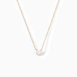 Collier Ponama Or Rose Oxyde De Zirconium