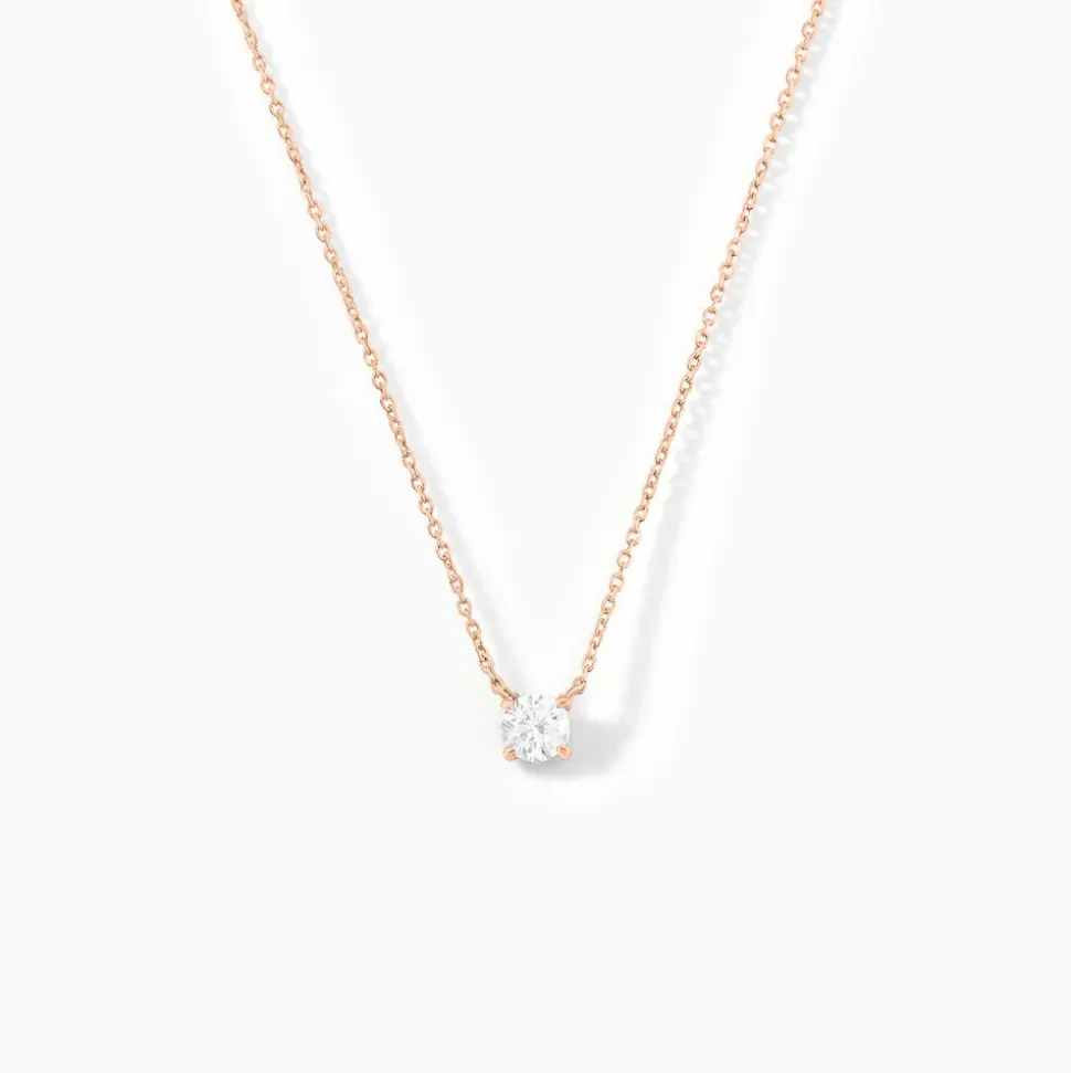 Collier Ponama Or Rose Oxyde De Zirconium