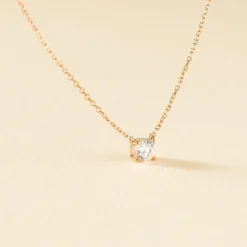 Collier Ponama Or Rose Oxyde De Zirconium