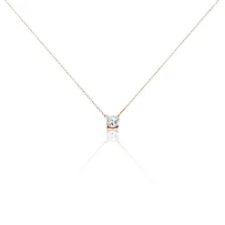Collier Ponama Or Rose Oxyde De Zirconium