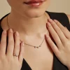 Collier Poésie Rosée Plaque Or Jaune Oxyde De Zirconium