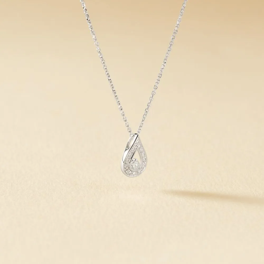 Marc Orian Colliers Diamant|Colliers > Collier Purete Or Blanc Diamant