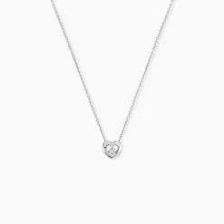 Collier Purete Or Blanc Diamant