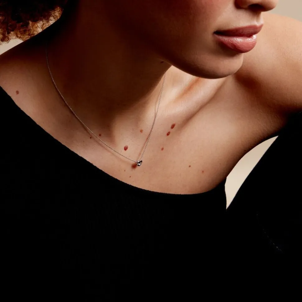 Collier Purete Or Blanc Diamant