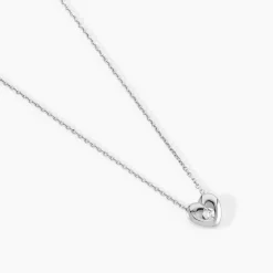 Collier Purete Or Blanc Diamant