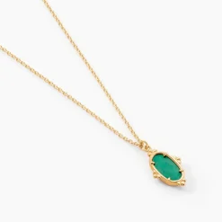 Marc Orian Colliers|Colliers Avec Pierres > Collier Reflets Pop Or Jaune Malachite or jaune malachite vert