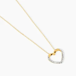 Marc Orian Colliers Diamant|Colliers Cœur > Collier Rhodia Or Jaune Diamant