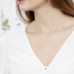 Marc Orian Colliers Diamant|Colliers Cœur > Collier Rhodia Or Jaune Diamant