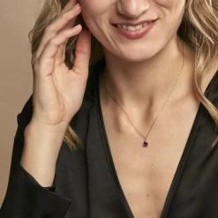 Marc Orian Colliers|Colliers Avec Pierres > Collier Rhodolite Fever Or Jaune Rhodolite