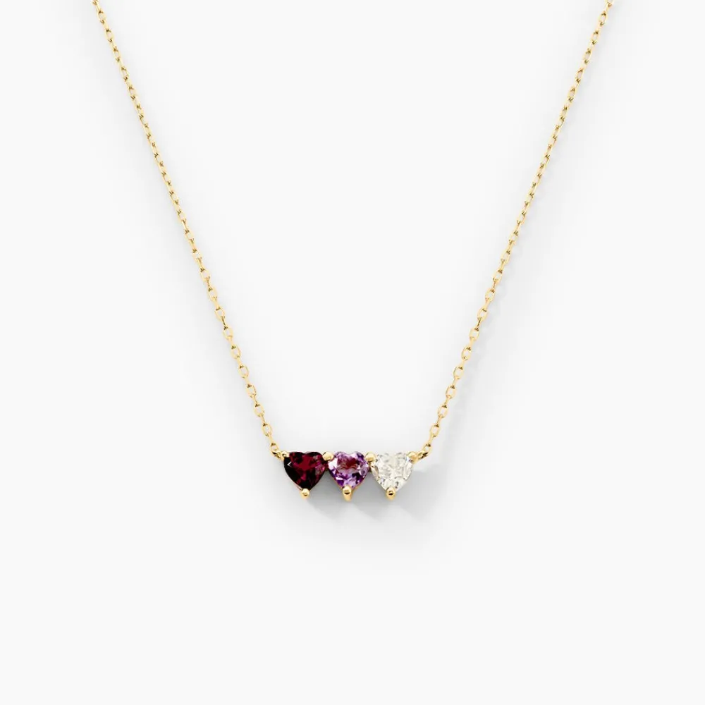 Marc Orian Colliers|Colliers Cœur > Collier Romayne Or Jaune Améthyste Rhodolite Oxyde De Zirconium