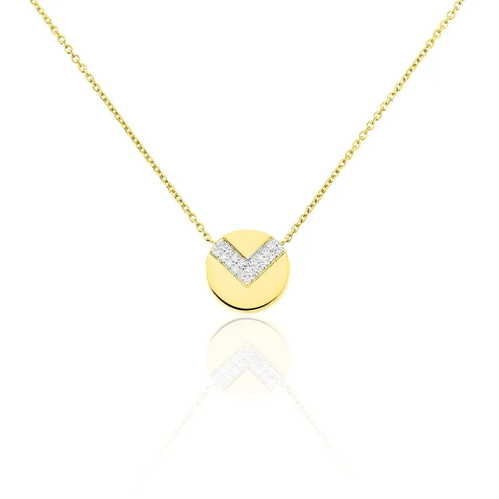 Collier Ruby Or Jaune Diamant