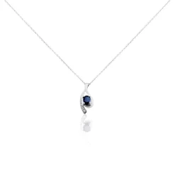 Marc Orian Cadeaux Mariage|Colliers > Collier Sagesse Or Blanc Saphir Et Diamant