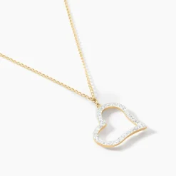 Marc Orian Colliers|Colliers Cœur > Collier Sallie Or Jaune Strass
