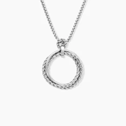 Collier Sautoir Acier Blanc Galaad