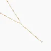 Collier Scintillante Plaqué Or Jaune Oxyde De Zirconium