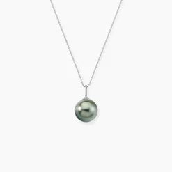 Marc Orian Colliers|Colliers Avec Pierres > Collier Semi-baroque Or Blanc Perle De Culture De Tahiti