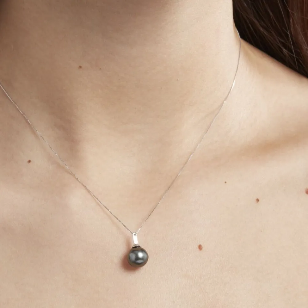 Marc Orian Colliers|Colliers Avec Pierres > Collier Semi-baroque Or Blanc Perle De Culture De Tahiti