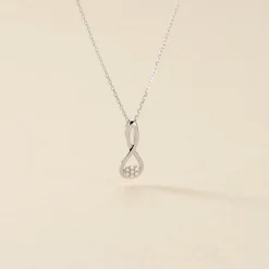 Collier Shaeen Or Blanc Diamant
