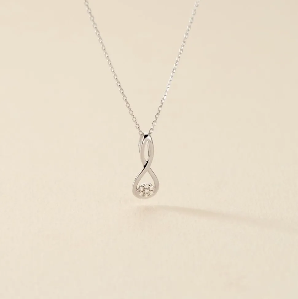 Collier Shaeen Or Blanc Diamant