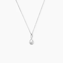 Collier Shaeen Or Blanc Diamant