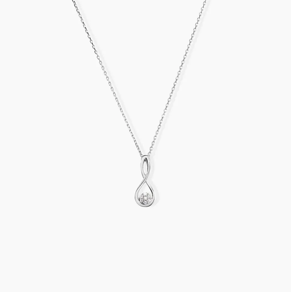 Collier Shaeen Or Blanc Diamant