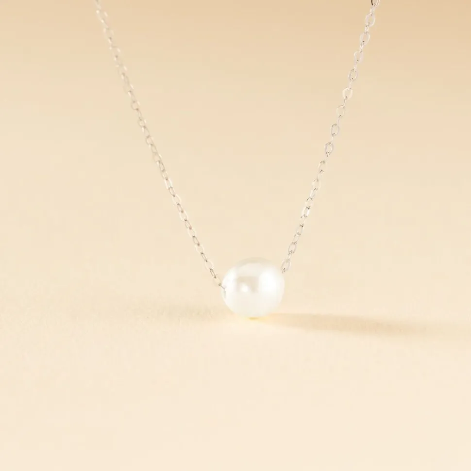 Collier Sissy Or Blanc Perle De Culture