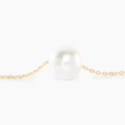 Collier Sissy Or Jaune Perle De Culture